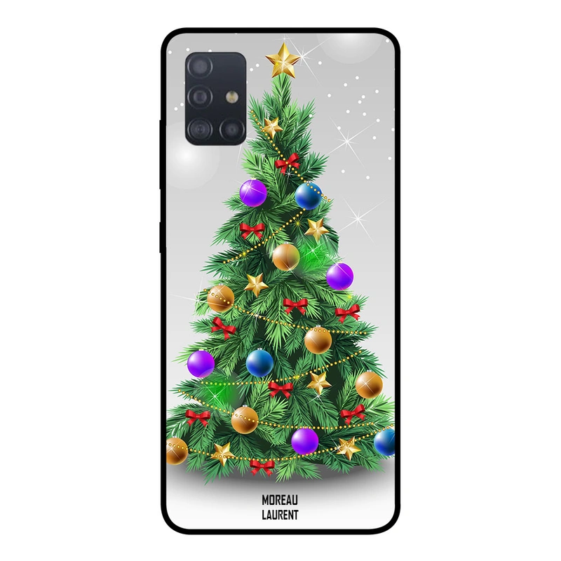 Moreau Laurent Samsung Galaxy A51 Protective Case Cover Christmas Tree Balls Lights