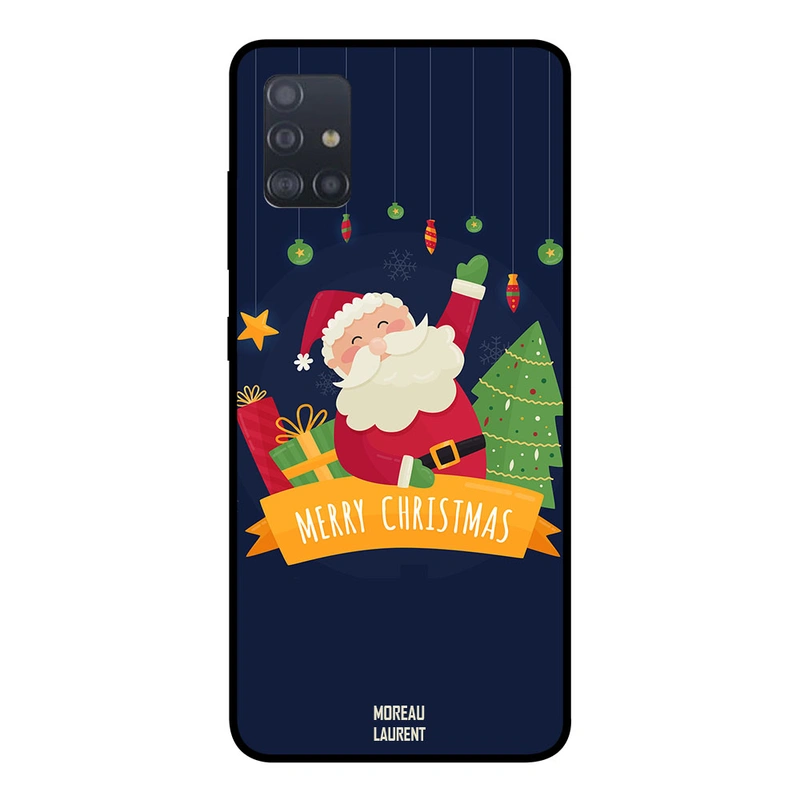 Moreau Laurent Samsung Galaxy A51 Protective Case Cover Merry Christmas Tree & Messanger