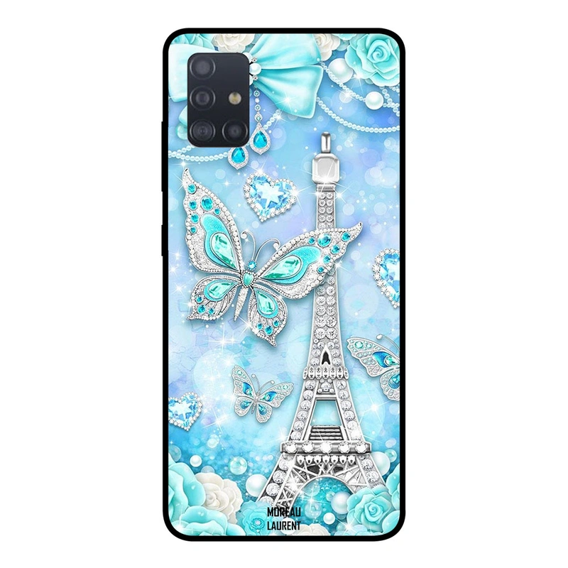 Moreau Laurent Samsung Galaxy A51 Protective Case Cover Effel Tower And Butterfly