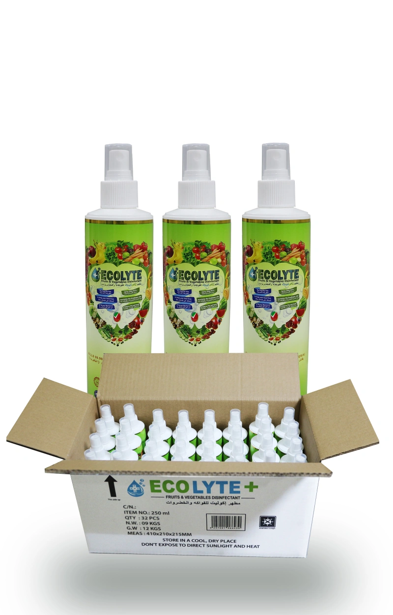 Ecolyte fruits & vegetables disinfectant 100% natural - 250ml X 32pcs