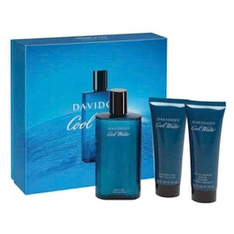 Amazon.com : Davidoff Cool Water Eau de Toilette 125 ml/Aftershave Balm 75  ml/Shower Gel Gift Set for Him 75 ml : Beauty & Personal Care