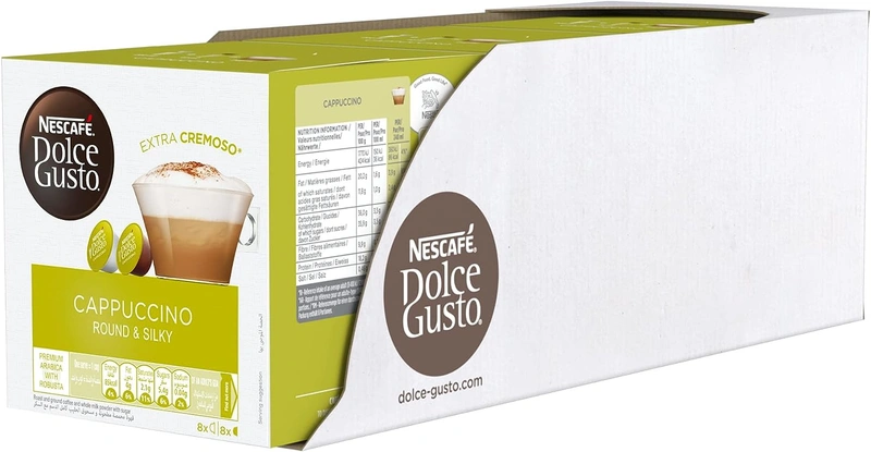 Nescafe Dolce Gusto Cappuccino Coffee Capsules 48 Capsules 24 Cups Pack of  3, Wholesale Prices