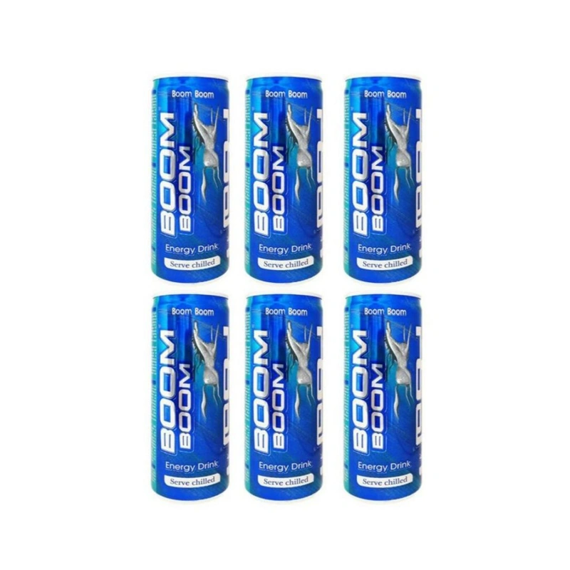 Boom Boom Energy Drink 250ml Pack of 6 Wholesale Tradeling