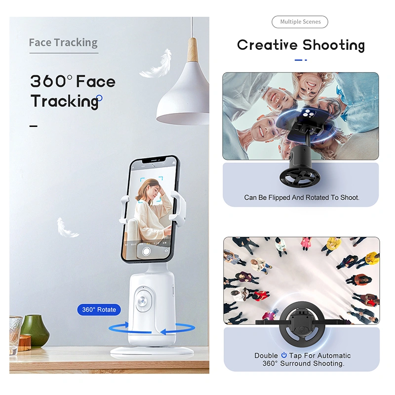360°Auto Face Tracking Gimbal Stand With 1/4 Nut P01-CY-BK | Wholesale ...