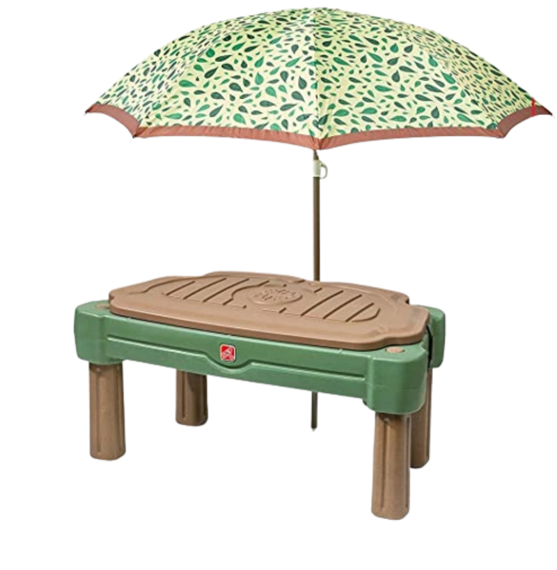 Step2 Cascading Cove Sand And Water Table With Umbrella For Kidss 6Pc Water Accessory Set
