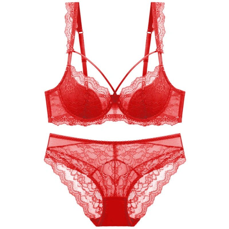 Poly Cotton Basic Ladies Red Bra Panty Set, Plain at Rs 95/set in