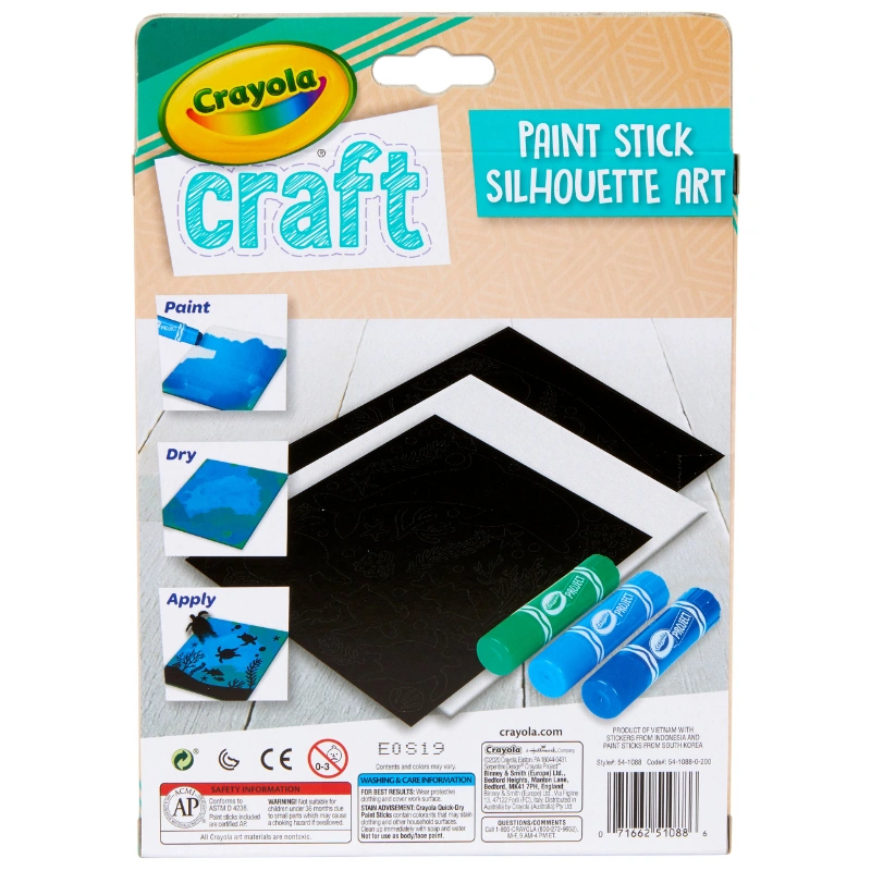 Crayola Craft, Paint Stick Silhouette Art, Set 3 Wholesale Prices
