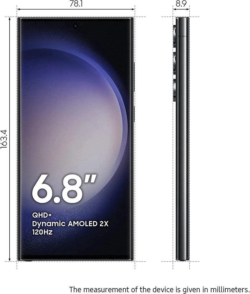 Samsung Galaxy S23 Ultra Smartphone Phantom Black, 256 GB