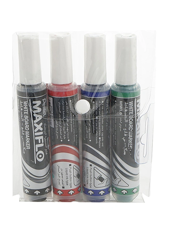 Pentel Maxiflo Whiteboard Marker Bullet 4 Pieces Wholesale Prices