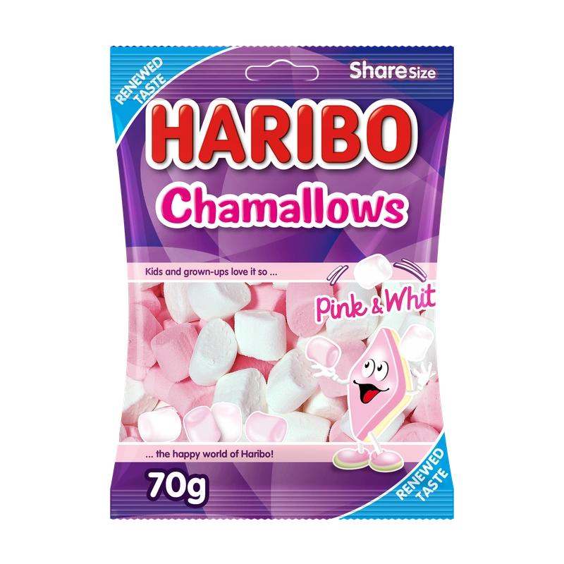 Haribo Chamallows Pink & White Marshmallows 70g x 24