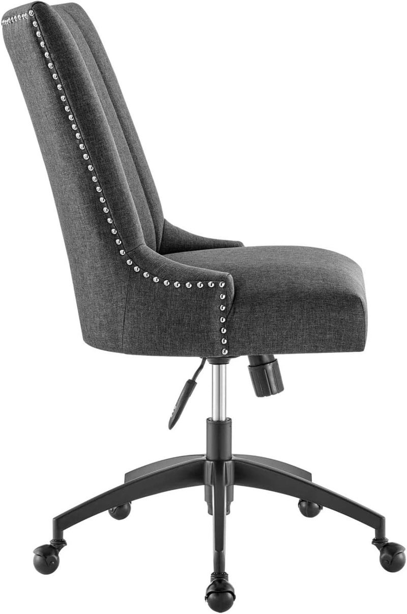 Modway Empower Channel Tufted Fabric Office Chair In Black Gray