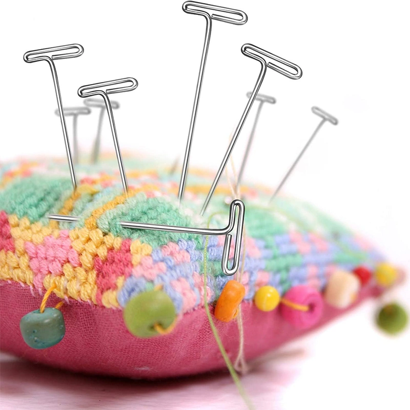 Stainless Steel Push Pin Kit T Shape Sewing T Pins For Wigs And Crafts