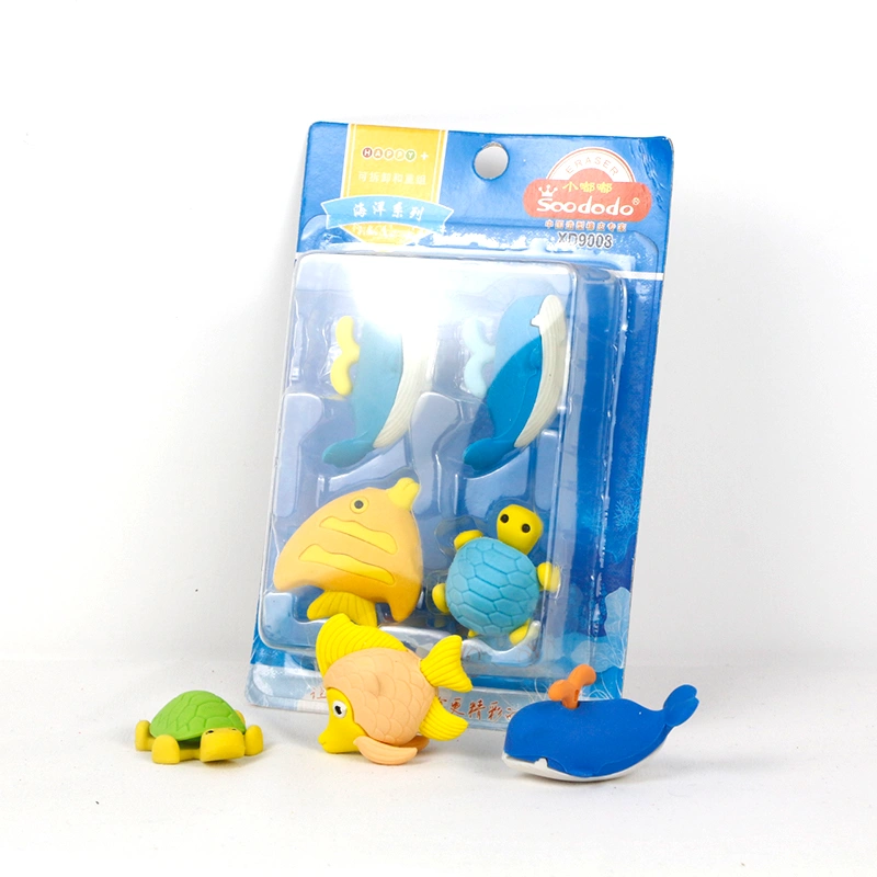 School Supplies Stationery Colorful Cartoon 3D Small Rubber Turtles