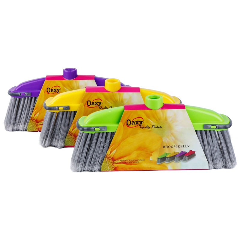 Oaxy Broom Kelly 30cm Indoor Floor Cleaning Broom with Stick 3 Color