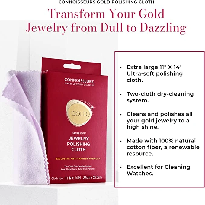 Connoisseurs Ultrasoft gold jewellery polishing cloth