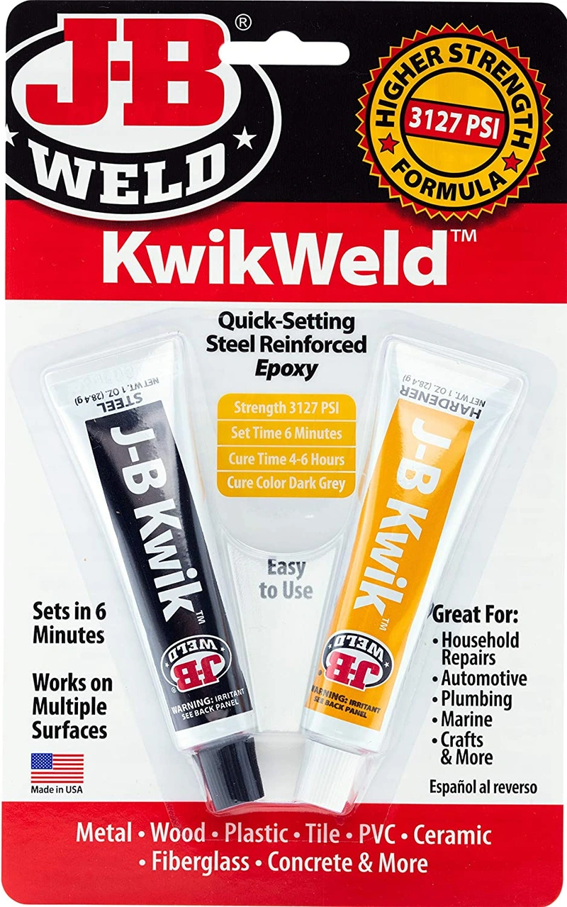 JB Weld QuickSetting Steel Reinforced Epoxy Resin Twin Tubes 2oz P.No.8276 Wholesale