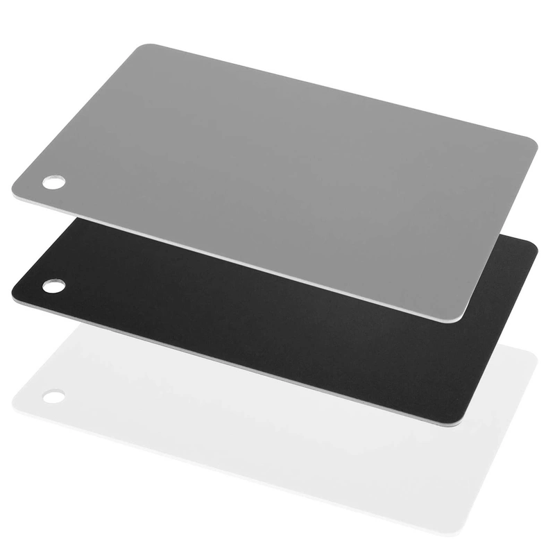 SUNSKY 3 in 1 Black White Gray Balance Card / Digital Gray Card with Strap, Works with Any