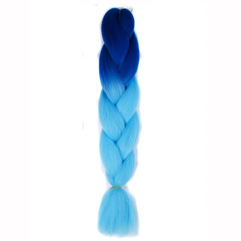Fashion Color Gradient Individual Braid Wigs Chemical Fiber Big