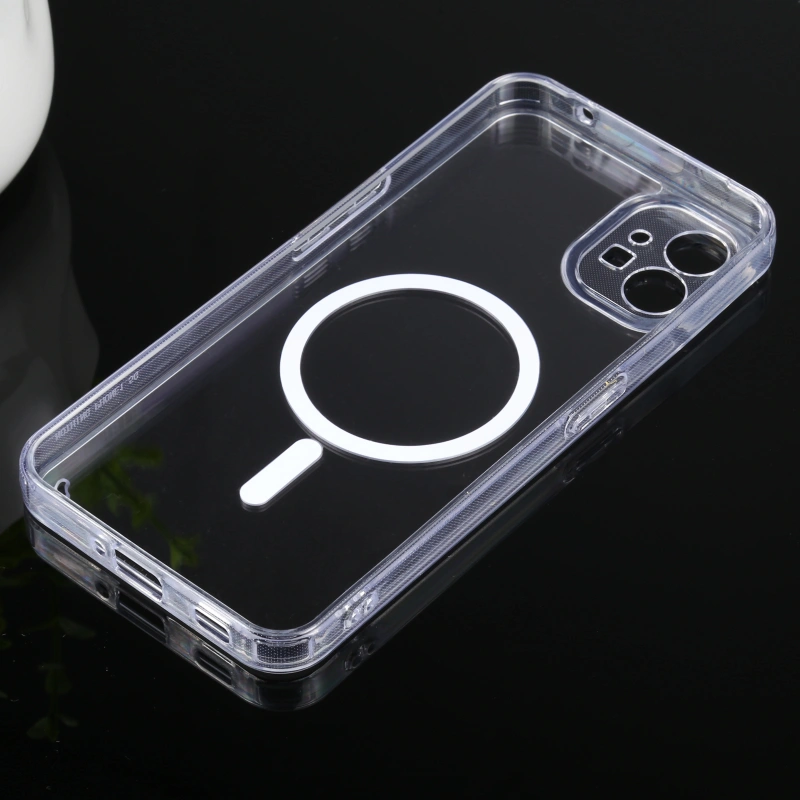 For Nothing Phone 1 Magsafe Clear Acrylic Four Corner Airbags TPU Phone Case