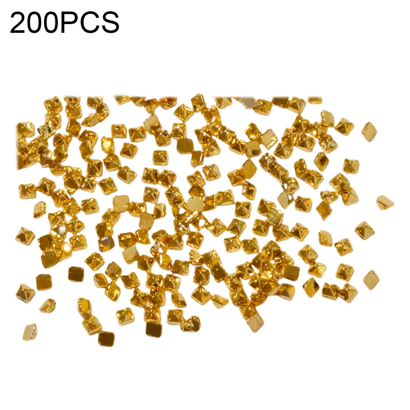 200Pcs/Set Nail Rivet Glitter 3D Effect NonFading Metal Rivet Art