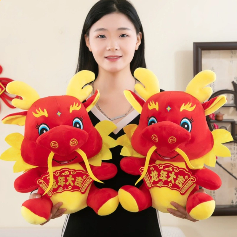 Year of 2024 Mascot Traditional Dance Dragon Plushies Cartoon