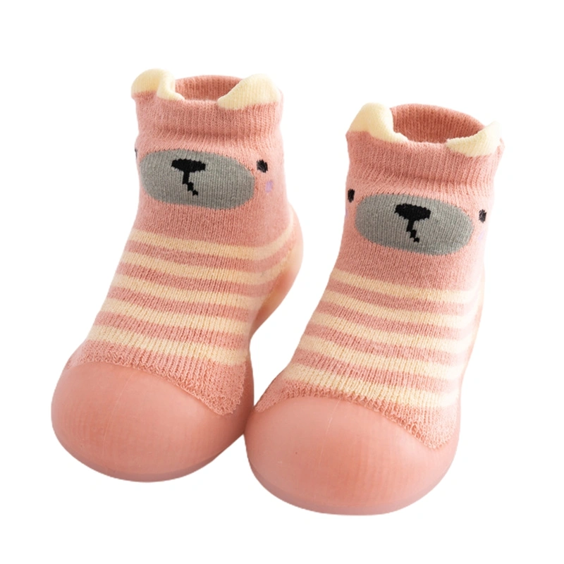 Autumn Winter Thick Warm Baby Anti Slip Floor Socks High Top Shoes Soft