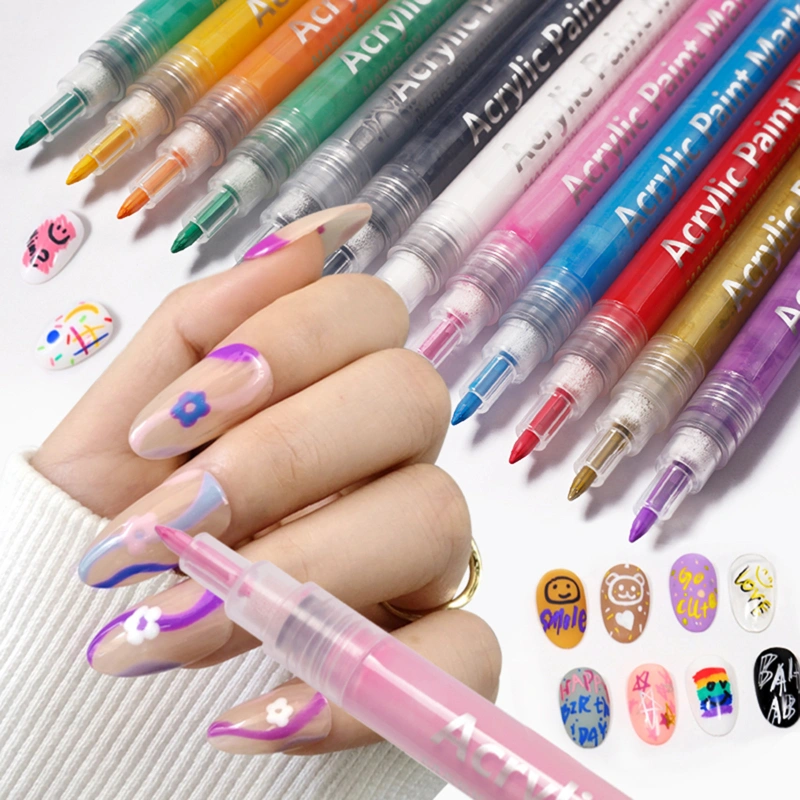 Nail Art Pen 3D Graffiti Pen DIY Nail Drawing Dotting Painting Pen