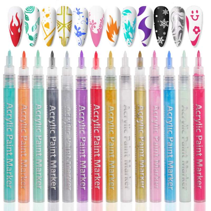Nail Art Pen 3D Graffiti Pen DIY Nail Drawing Dotting Painting Pen