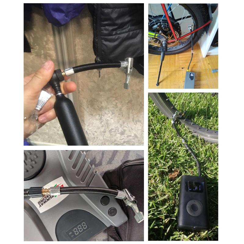 Bike Motorcycle Car Tire Air Inflator Hose Inflatable Tube Hose Tire