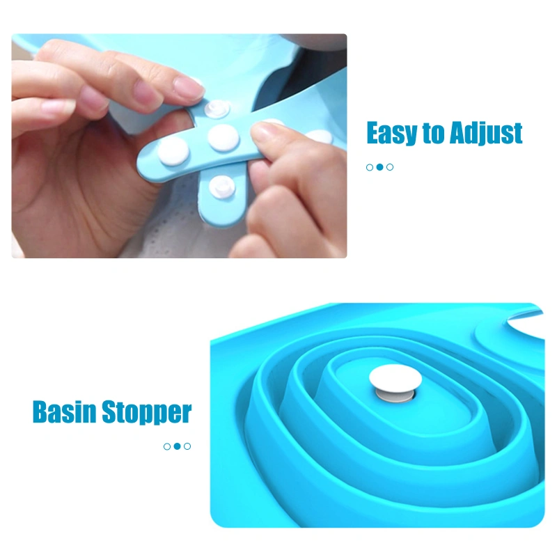 Hair Wash Basin Collapsible Shampoo Trays with Tube Earplugs Mobile Hair Washing Basin No Spills