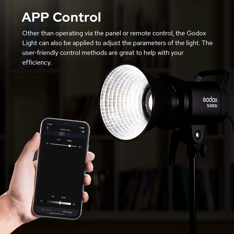 Lampe LED Vidéo Portable GODOX C30Bi - 3400mAh, IRC≥94, 2800K-6500K, Parfaite Pour YouTube, Streaming Et Photo - 5