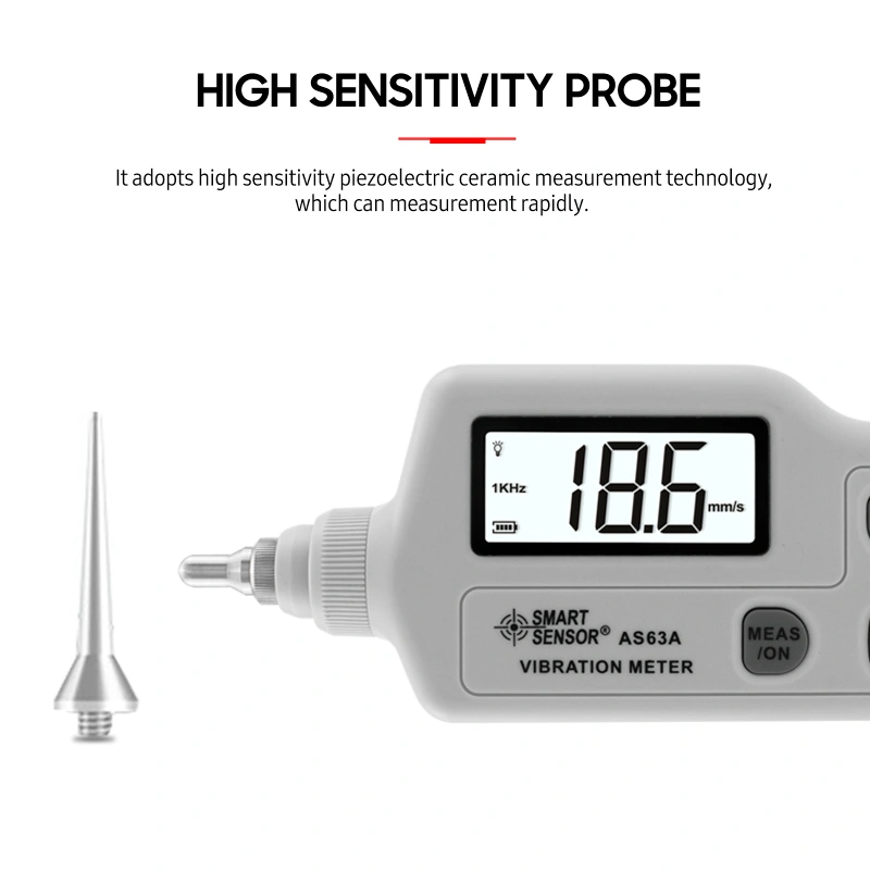 SMART SENSOR AS63A Digital Vibration Meter with LCD Screen Vibration