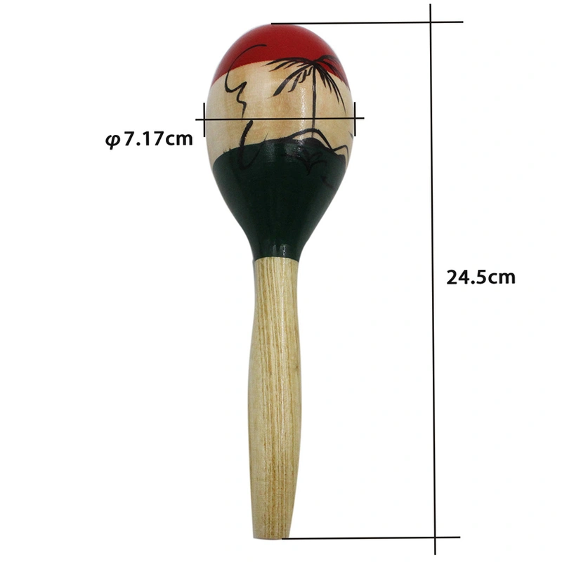 Pair of Wooden Large Maracas Rumba Shakers Rattles Sand Hammer