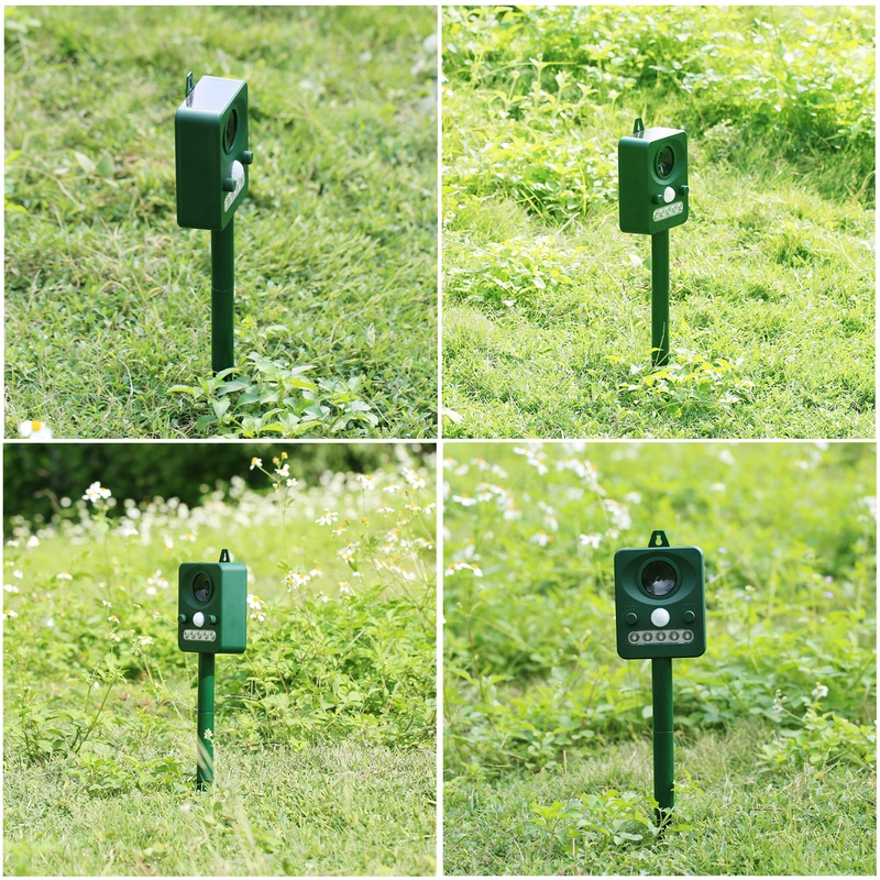 Solar Ultrasonic Pest Repeller Outdoor Animal Repeller with Ultrasonic