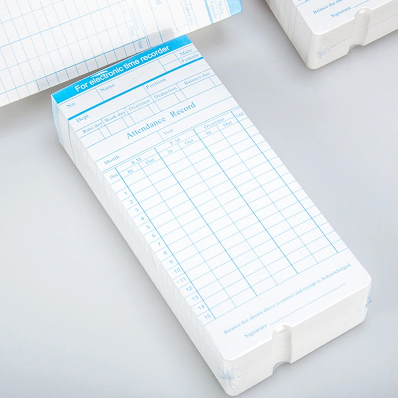 thumbnail image 2 of Attendance Tracking Cards Employee Time Cards 100-Pack - Dual Sided Time Clock Cards For Office Use Paper Time Sheets 2 of 12