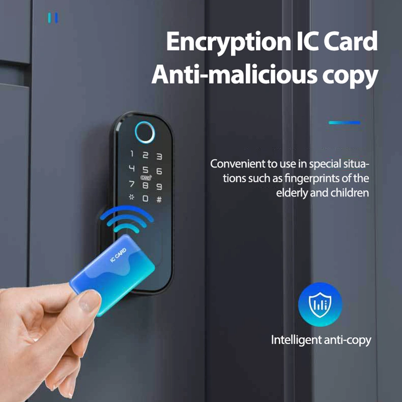 Tuya WiFi No Wiring Waterproof Fingerprint Lock Digital Code Electronic