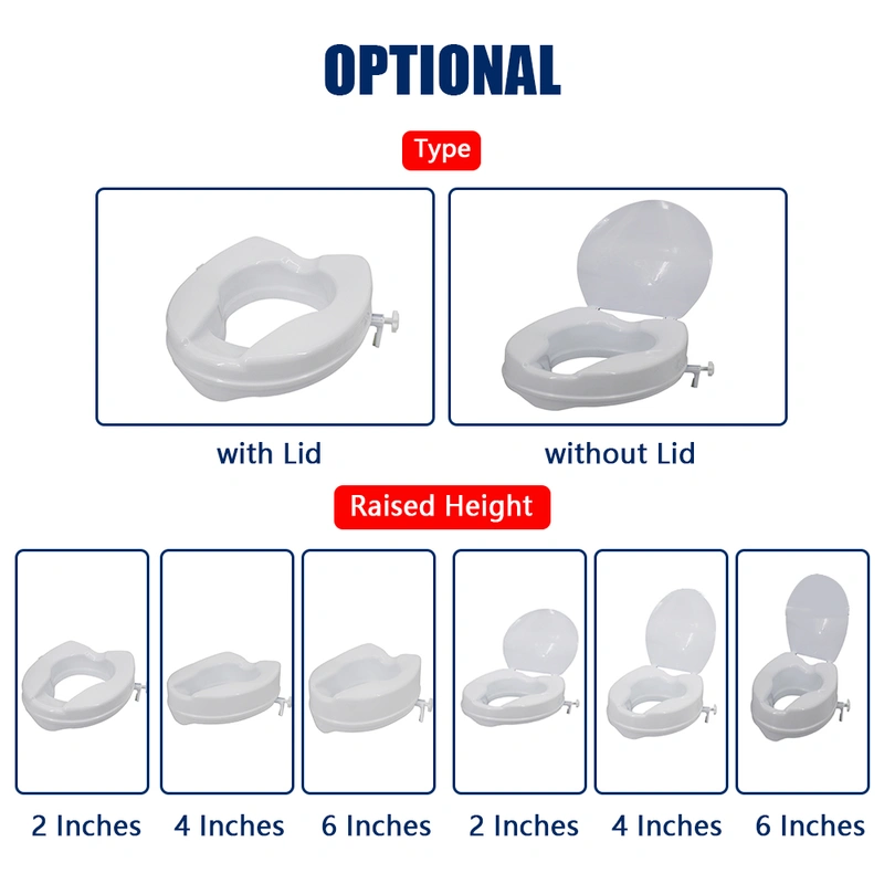 Raised Toilet Seat 300 Lbs Heavy Duty Elevated Toilet Seat with
