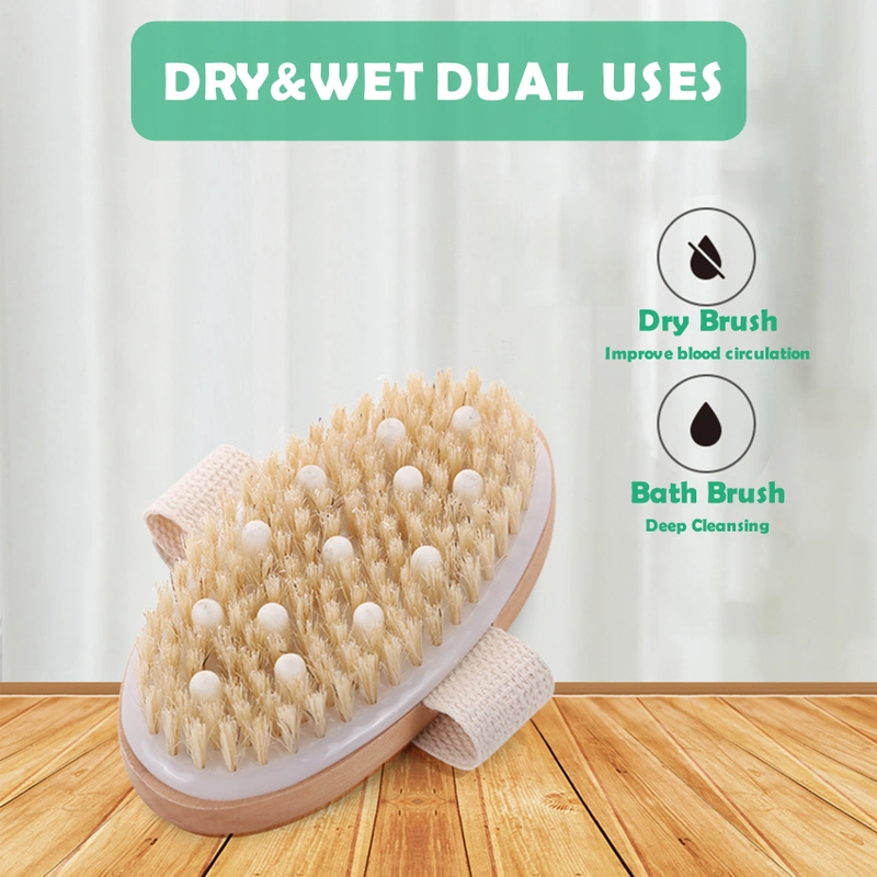 Massage Body Brush Wet or Dry Brushing Body Exfoliating Bath Brush