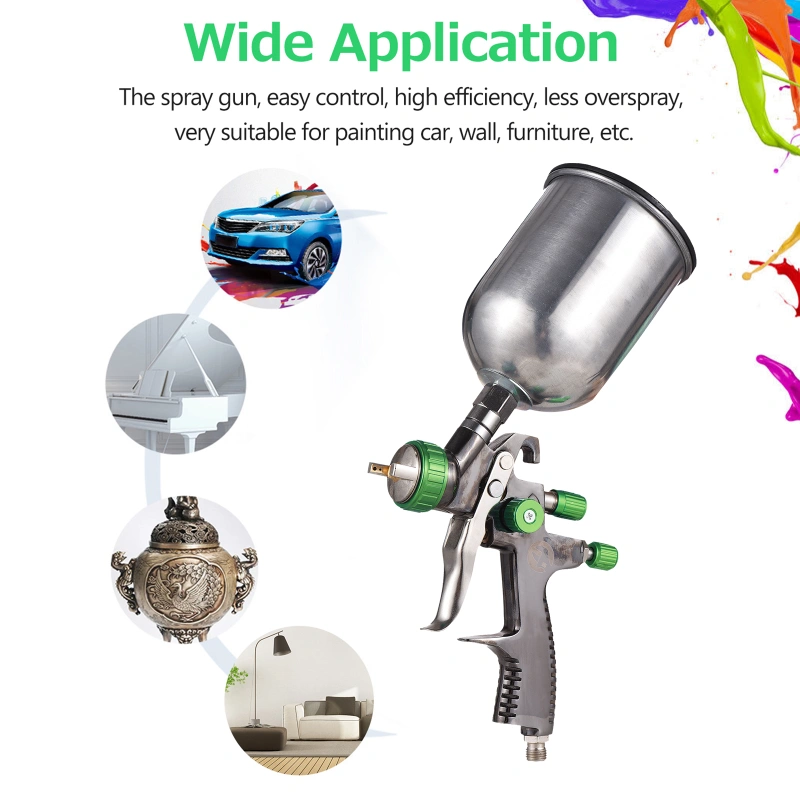 thumbnail image 2 of Andoer LVLP Gravity Feed Air Spray Paint Spraying Kit 1.3mm Nozzle 600ml Fluid Cup Air Paint Sprayer For Painting Car Furniture Wall 2 of 12