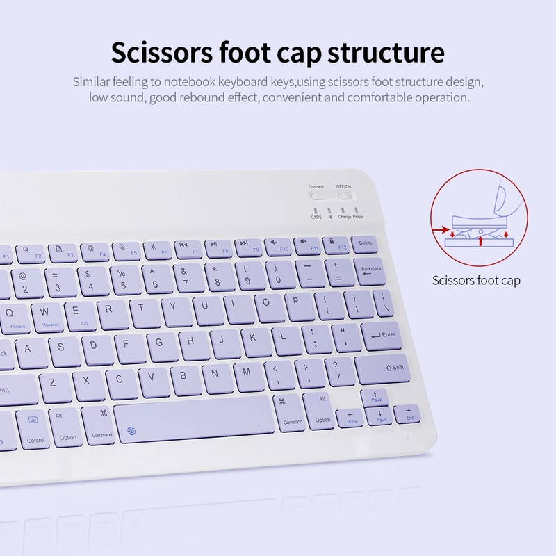 Pim Keyboard Keyboard,10-inch Wireless BT Keyboard Three-system Universal Colorful ...