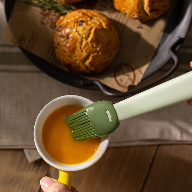 Silicone BBQ Brush With Stainless Steel Handle Heatproof Pastrys