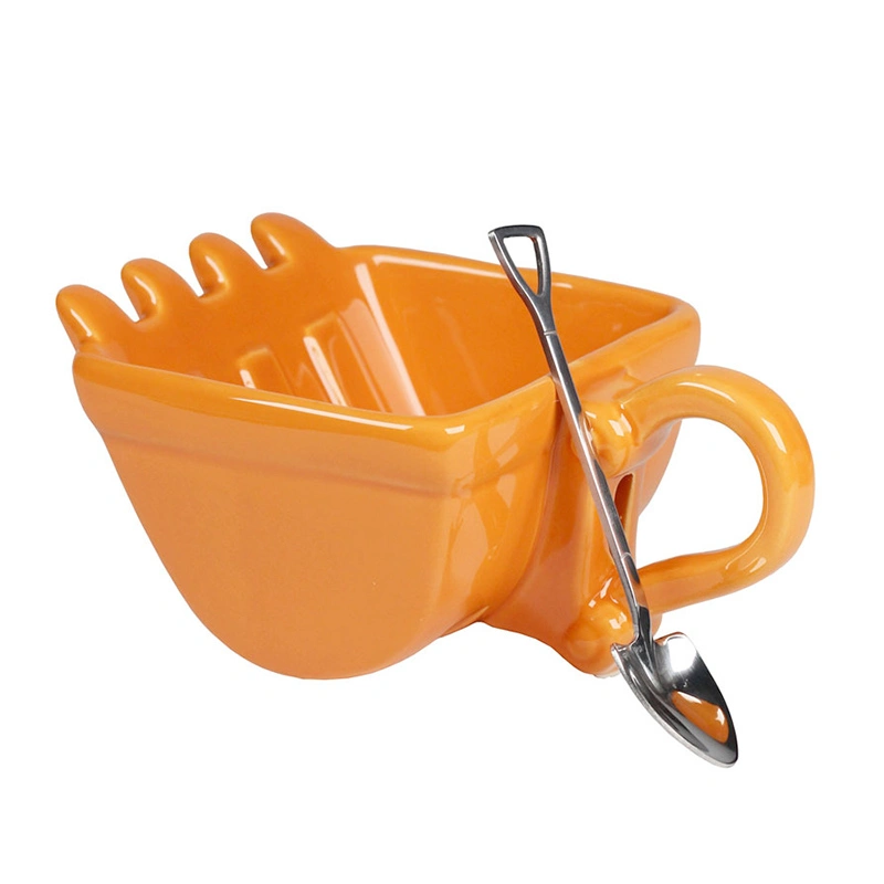 Excavator Coffee Mugs Bucket Model Novelty Mug For Dessert Ceramic Mug