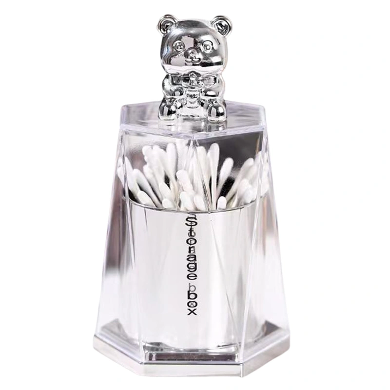 Cute Bear Toothpicks Box Multipurpose Toothpicks Cotton Swab Holder