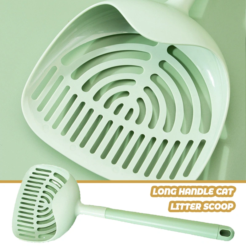 Longhandled Cat Litter Scoop Fine Hole Cat Poop Shovel Large Plastic Cat Litter Purple