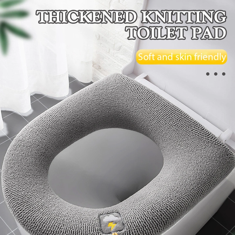 Thicken Toilet Seats Cover Winter Knitted Toilet Seats Cushion Washable