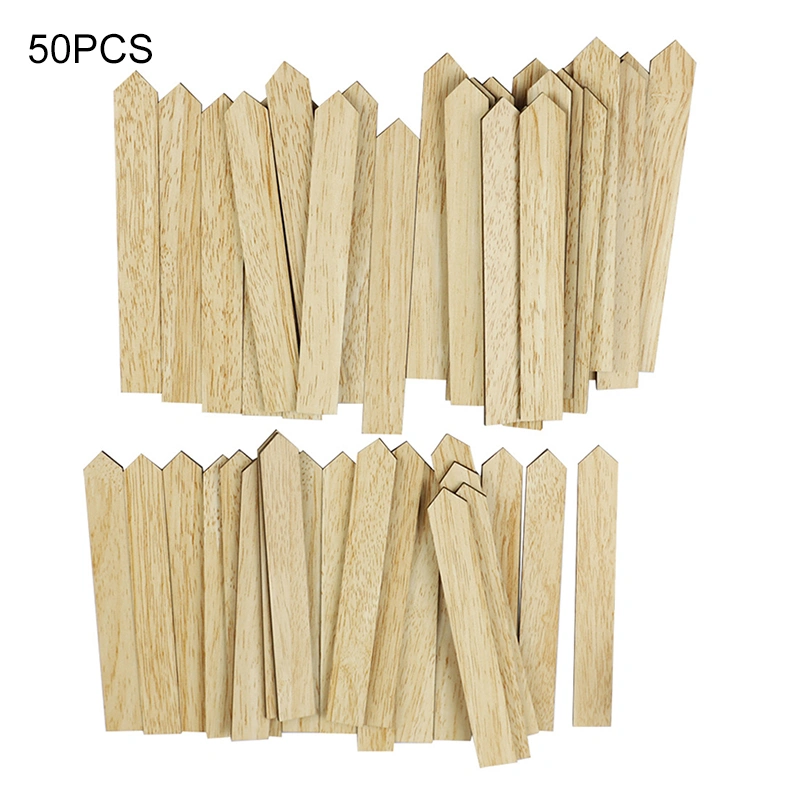 Wood Plant Labels For Garden Plants Identification With Various Shaped CuteType Flowers