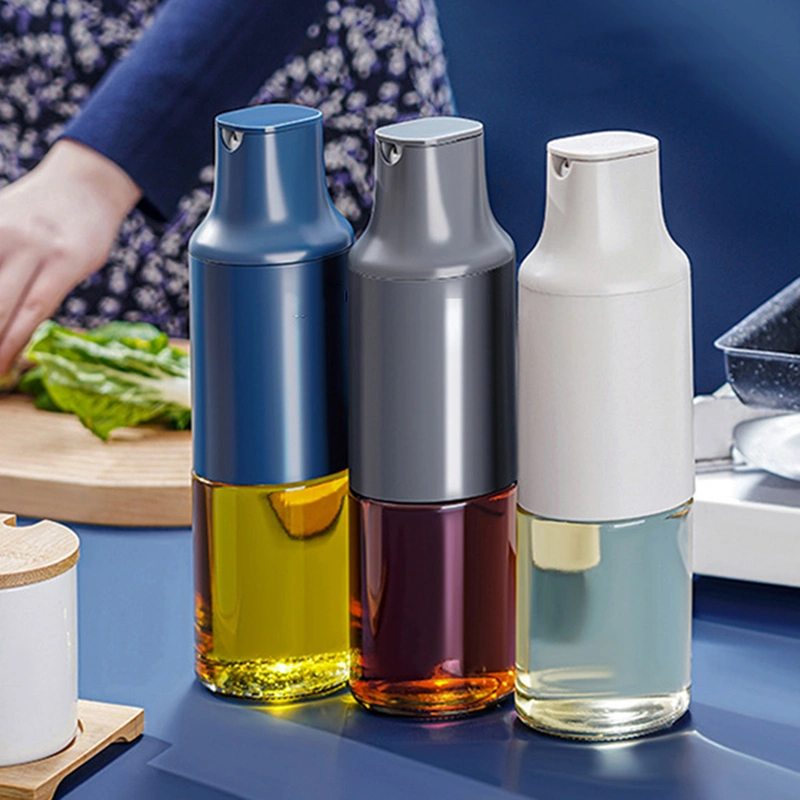 430ML Oil Bottles Automatic Opening And Closing Glass Oil Containers