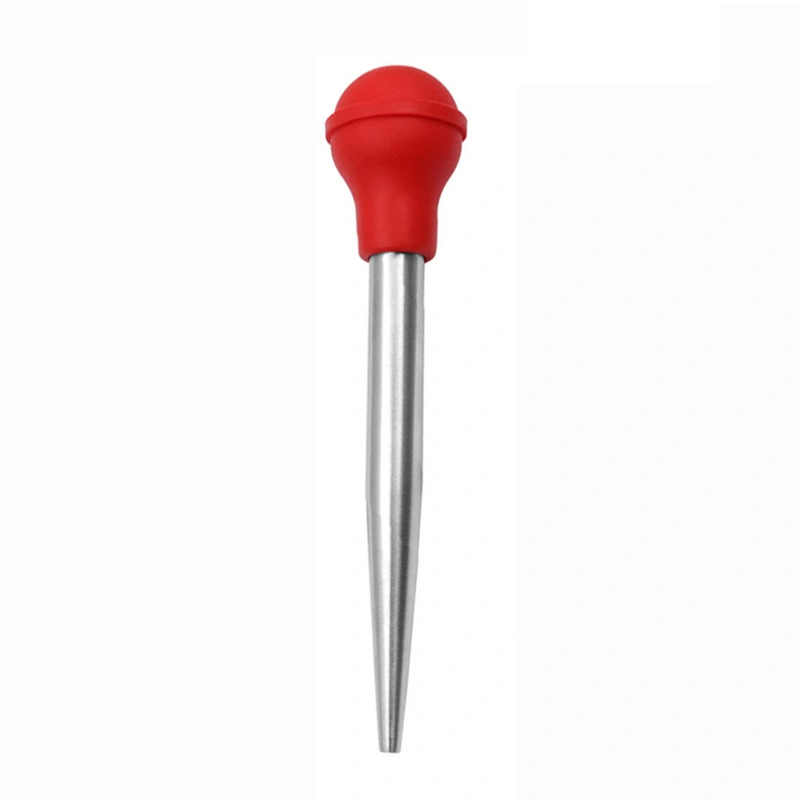 Stainless Steel Turkeys Baster With Suction Bulb Easy Cleans Meat