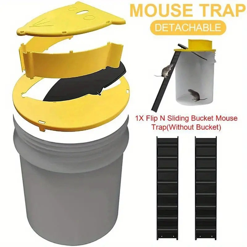 FlipTop Lid Mouses Trap Bucket High Effective Mouse Catchers For