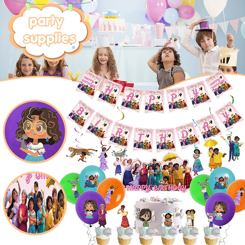 Encanto Party Supply For Girls Cartoon Printed Themed Birthday Party